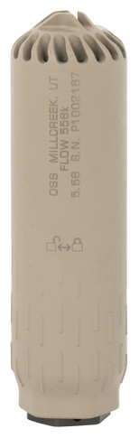 HUXWRX FLOW 556K Suppressor Kit, 5.56 NATO, 5.5", Stainless Steel, FDE Cerakote, Includes Flash Hider, 2450