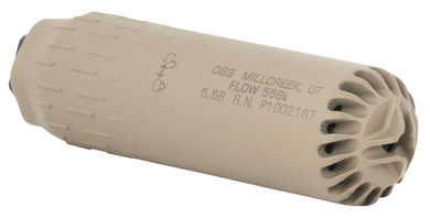HUXWRX FLOW 556K Suppressor Kit, 5.56 NATO, 5.5", Stainless Steel, FDE Cerakote, Includes Flash Hider, 2450
