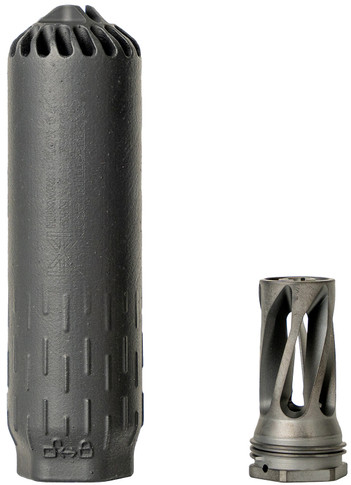 HUXWRX FLOW 6K Suppressor Kit, 6mm, 5.5", Stainless Steel, Black Cerakote, Includes Flash Hider, 3219