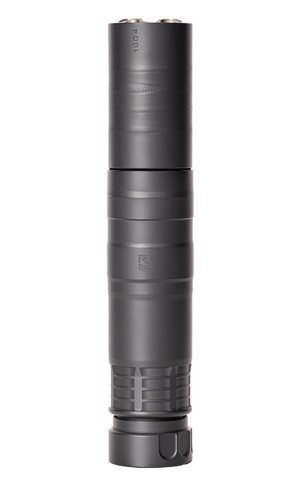 Rugged Suppressors Radiant762, 7.62mm 1.50 in Diameter, 17-4 Stainless Steel, Black Cerakote Finish, 5/8 in-24 tpi, RAD01762