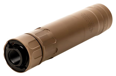 Rugged Suppressors Razor762, 30 Cal (7.62mm), Rate Up To 300 RUM, 6.40 in L FDE Cerakote Stainless Steel, 5/8 in-24 tpi R3 Flash Hider Included, RZRFDE762