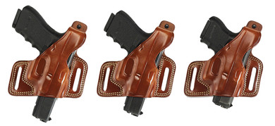 Galco SIL212 Silhouette OWB Tan Leather Belt Slide Fits 1911 Fits 3.50 in Barrel Right Hand, Holster