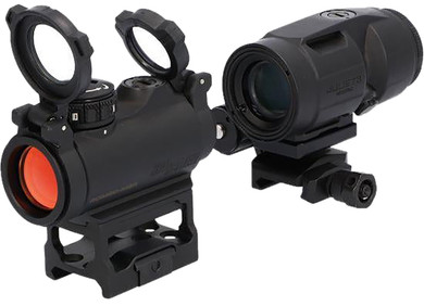 Sig Sauer Electro-Optics SORJMSR101 Romeo-MSR Gen II w/Juliet3 Black 1x/3x 20mm/22mm 2 MOA Red Dot Juliet 3 Micro Magnifier
