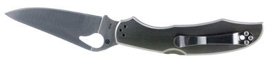 Spyderco BY03P2 Byrd Cara Cara 2 3.75 in Folding Spear Point Plain 8Cr13MoV SS Blade Stainless Steel Handle Includes Pocket Clip, Knife