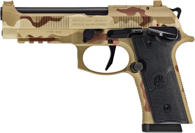 Beretta SPEC0732A10 92XI Combat Full Size Frame 9mm Luger 10+1 4.70 Black Inox Steel Barrel, Desert Combat Uniform Cerakote Serrated Steel Slide & Steel Frame w/Beavertail & Pic Rail, Black Textured Grip, Ambi, Pistol