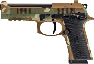 Beretta SPEC0733A18 92XI Combat Full Size Frame 9mm Luger 18+1 4.70 Black Inox Steel Barrel, Multicam Cerakote Serrated Steel Slide, Multicam Cerakote Steel Frame w/Beavertail & Pic Rail, Black Textured Grip, Ambi, Pistol