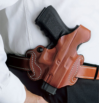 DeSantis Gunhide 085TA1ZZ0 Thumb Break Mini Slide Tan Fits Rost Martin RMIC Belt Loop Mount Right Hand, Holster