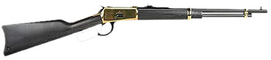 Heritage Mfg H9204418G 92 44 Mag 8+1 18 Black Alloy Steel Barrel, Gold PVD Stainless Steel Receiver, Hardwood Fixed Stock, Rifle