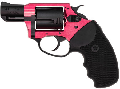 Charter Arms 53824 Undercover Lite Small 38 Special, 5 Shot 2 in Black Passivate Stainless Steel Barrel & Cylinder, Red Aluminum Frame w/Black Finger Grooved Rubber Grip, Exposed Hammer , Revolver