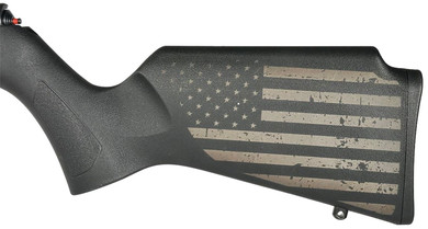 Rossi RB22L1611EN01 RB22 US Flag Compact 22 LR 10+1 16.50 Matte Black Threaded Barrel, Black Aluminum Receiver, Black w/US Flag Synthetic Fixed Stock, Rimfire Rifle