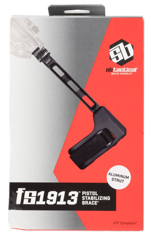 SB Tactical FS1913A01SB SBT Side Fold Black Synthetic with Hinge, 9.25 OAL & Nylon Strap for AR-Platform with 1913 Pic Rail (Tube Not Included), Brace