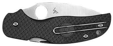 Spyderco C123PBK Sage 5 Lightweight Alzheimer's 3 Fold Plain Satin CPM S30V SS Blade, Black Textured FRN Handle, Knife