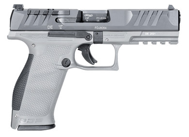 Walther 2858371NP3 PDP Full Size Frame 9mm Luger 18+1 4.50 Stainless Polygonal Rifled Barrel, Optic Ready/Serrated Steel Slide, Gray Poly Frame w/Pic Rail Ambi, Pistol