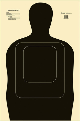 Action Target TQ5BLACK100 TQ-15 Training Target Silhouette Hanging Paper Target 24 in x 45 in 100 Per Box