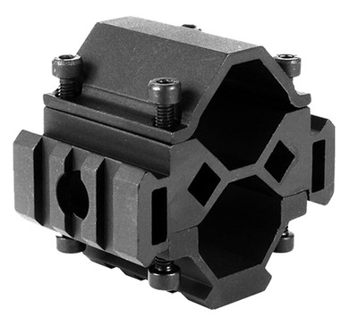 Aim Sports MT025 Shotgun Tri-Rail Barrel Mount Universal 12 Gauge 1.5 in Aluminum