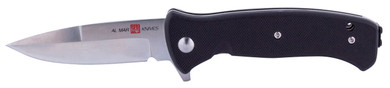 AL Mar Knives AMK2200 Mini S.E.R.E. 2020 G 3 in Folding Talon Plain Satin D2 Steel Blade G10 Black Handle