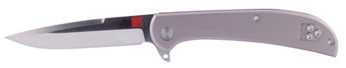 AL Mar Knives AMK4112 Ultralight Hawk 2.75 in Folding Talon Plain Satin D2 Steel Blade Titanium Handle