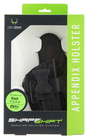Alien Gear SSAP0694RH ShapeShift Appendix Carry Holster Springfied XD Mod 2 Subcompact 9/40 3 in Injection Molded Polymer Black