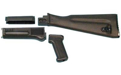 Arsenal AKBSL Black Butt Stock/ Set Uppr Lwr Handguard/Pistol Grip 1.25 in Ext