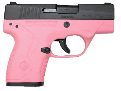 Beretta BU9 Nano Pistol JMN9S65, Micro-Compact, 9 mm, 3.07 in BBL, DAO, Polymer Grips, Black Slide/Pink Frame Finish, 6 + 1 Rd