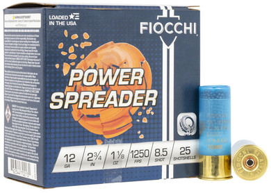 Fiocchi 12SSCX85 Exacta Target Power Spreader 12Gauge 2.75 in 1 1/8oz 8.5Shot 25 Per Box/10 Case, Shotgun Shells