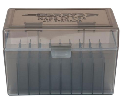 Berrys 41003 410 Ammo Box 270/30-06 3.6 in OAL x .52 in 50 rd Polypropylene Smoke