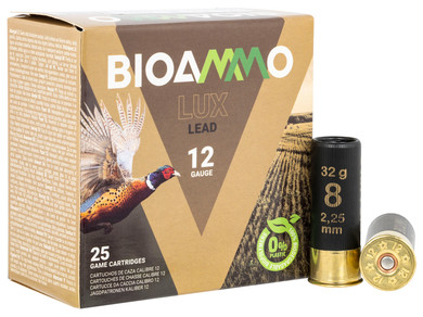 Bioammo BL3280 Lux 12 Gauge 2.75 in 1 1/8 oz 8 Shot 25 Bx/ 10 Cs (Sold by Case)