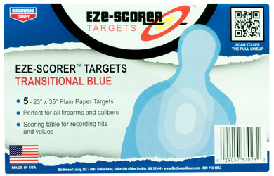 Birchwood Casey 37023 EZE-Scorer Transitional Blue Target 23 in x 35 in 5 Pack