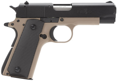 Browning 1911-22 Compact Pistol 051810490, 22 LR, 3 5/8 in BBL, Blowback Action, Comp/Polymer Frame, Desert Tan/Black Finish, 10 + 1 Rd