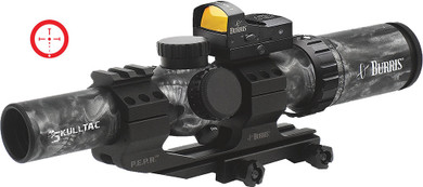 Burris 200438FF Close Quarters MTAC Rifle Scope, Illuminated Ballistic CQ Reticle, 1-4x 24mm Objective, Water/Fog/Shock Proof, Black Finish