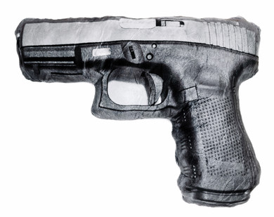 Caliber Gourmet CBG-1056 Caliber Gourmet Automatic Handgun Pillow Black w/Gray Accents 19 in x 3.5 in x 14 in Automatic Pistol