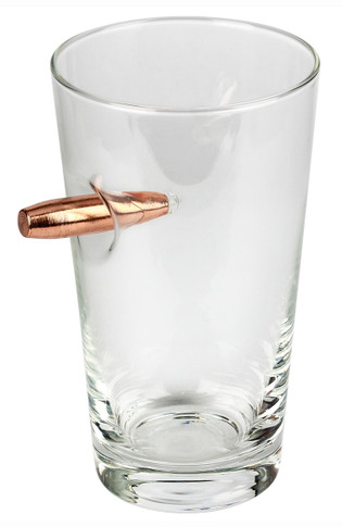 Caliber Gourmet CBG-LMS-PINT-G Last Man Standing Bullet Pint Glass Clear Glass