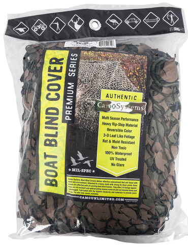 Camo Systems BB20 Military Boat Concealment Green/Brown 5' x 22' Ripstop Mesh Netting Attachment