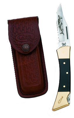 Case 00177 Hammerhead 3.58 in Folding Clip Point Plain Satin Tru-Sharp SS Blade Smooth Black Synthetic/Gold Handle