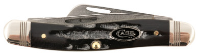 Case 65091 Stockman Medium 1.70 in/1.77 in/2.57 in Folding Clip/Sheepsfoot/Spey Plain Stonewashed Satin S35VN SS Blade/ Rough Black Jigged Buffalo Horn Handle