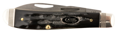 Case 65093 Trapper Mini 2.70 in/2.74 in Folding Clip/Wharncliffe Plain Stonewashed Satin S35VN SS Blade/Rough Black Jigged Buffalo Horn Handle
