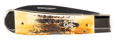 Case 65312 Tribal Lock 3.02 in Folding Spear Point Plain Mirror Polished Tru-Sharp SS Blade Jigged 6.5 Bonestag Handle