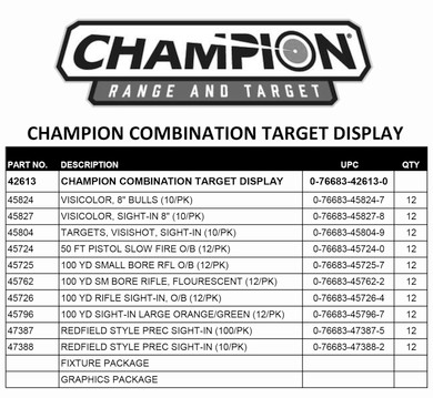 CHAMP 42613 COMBINATION TARGET DISPLAY