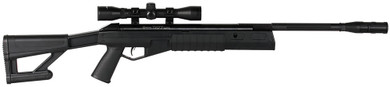 Crosman 30060 TR77 NPS Air Rifle Kit With 4x 32mm Scope, Break Open Action, .177 Cal, Black Synthetic Tactical Stock, Black Finish