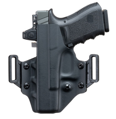 CRUCIAL CONCEALMENT 1008 Covert OWB LH Compatible with Glock 17 Kydex Black LH