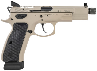 CZ-USA 89235 CZ 75 B 9mm Luger 5.21 in 18+1 Urban Gray Frame/Slide Black Polymer Grip with Suppressor High 3-Dot Tritium