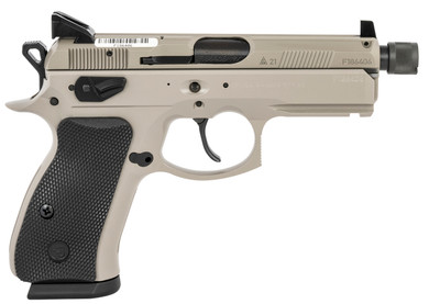 CZ-USA 89299 P-01 Omega SR 9mm Luger 4.40 in 16+1 Urban Gray Steel Slide Black Rubber Grip with Fixed Sights