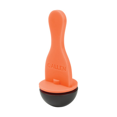 EZ-Aim 15462 EZ-Aim Handgun Plastic w/Metal Base Bowling Pin Black/Orange