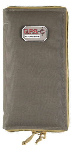 G*Outdoors GPS-865PSRK Pistol Sleeve Medium Rifle Green with Khaki Trim with Locking Zippers & Thin Design Holds 1 Handgun