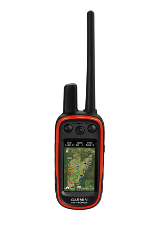 Garmin 0100104120 Alpha 100 Handheld Orange w/Tone & Vibration Alerts, TOPO US 100K Mapping, Tri-Tronics, for Tracking & Training Rechargeable Li-ion Up to 20 Dogs