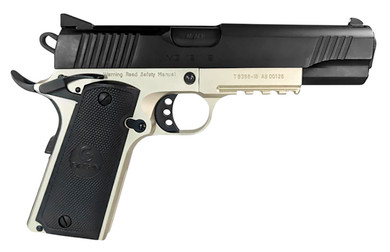 Girsan 390062 MC1911 S 45 ACP 5 in 8+1 Matte Gray Frame Black Steel Slide Checkered Black Polymer Grips