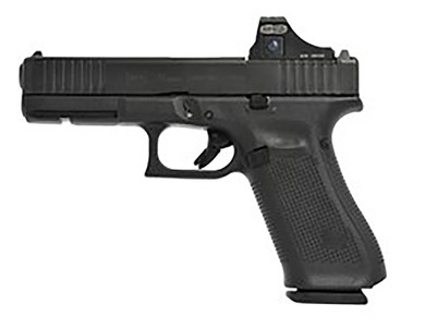 Glock PA1756203MOS G17 Gen5 MOS 9mm Luger 4.49 in 17+1 Black Black nDLC Steel w/Front Serrations & MOS Cuts Slide Black Rough Texture Interchangeable Backstraps Grip Glock PA1756203MOS G17 Gen5 MOS 9mm Luger 4.49 in 17+1 Black Black nDLC Steel w/Front Serrations & MOS Cuts Slide Black Rough Texture Interchangeable Backstraps Grip