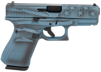 Glock PA235S204-BTFLAG G23 Gen5 Compact 40 S&W 4.02 in 13+1 Overall Blue Titanium Flag Cerakote Polymer Frame/Steel Rough Textured Interchangeable Backstraps Grip