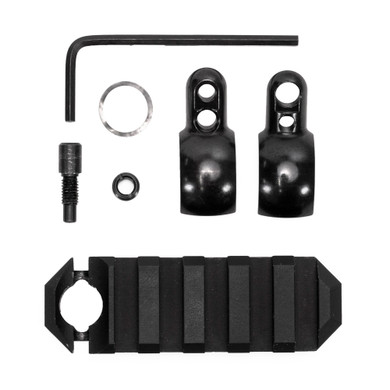 GrovTec Tube Rail, Barrel Band Mounted Picatinny Rail, 2.6 in, .800-.850, Black GTSW329