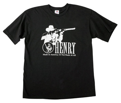 Henry HTS014M Cowboy T-Shirt Black Medium Short Sleeve